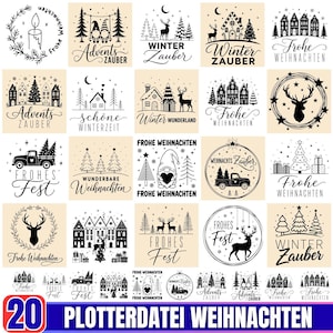 Plotterdatei Weihnachten, Frohe Weihnachten svg, Deutsche Weihnachtssprüche, Laserdatei Weihnachten, Winterzauber, Invierno svg, Cricut