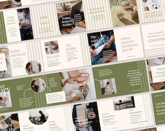 10 Instagram Carousel Templates for Coaches, Social Media Manager Modern Canva Carousel Coach Templates, Business Instagram Posts