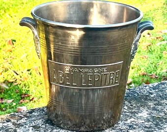 Chłodziarka do szampana Abel Lepitre, zabytkowe francuskie wiaderko na lód