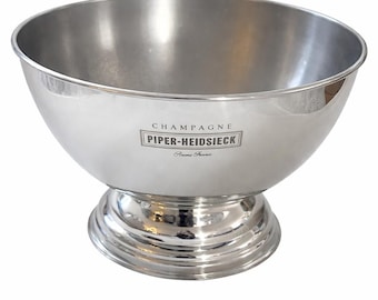 Seau à Champagne Vintage Piper-Heidsieck – Aluminium – Années 80 – Déco