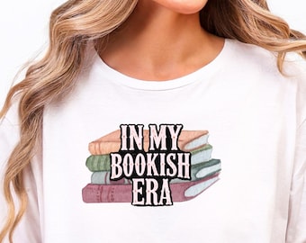 In My Bookish Era Sweatshirt, Cozy Book Lover Shirt, Cute Reader Graphic Tee, Reading Aesthetic Gift for Women, Book Club Style