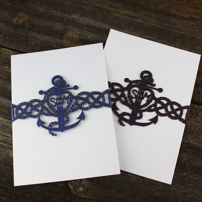 Laser cut belly band Nautical Etsy