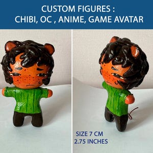 Custom Chibi Clay Figures, Anime Figure, Anime Lover Gifts, Custom from Photo, Personalized Clay Figure Handmade Polymer Clay Doll