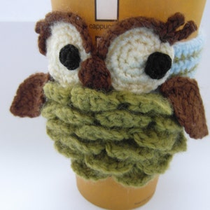 crochet PATTERN ONLY Owl mug cozy pattern PDF instructions image 2