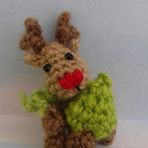 Oh, so tiny Reindeer crochet PATTERN image 1