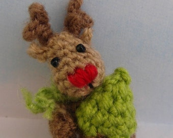 Oh, so tiny Reindeer crochet PATTERN