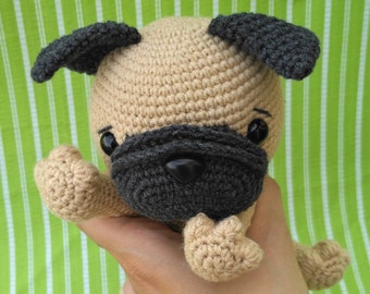 Crochet PATTERN - amigurumi Pug puppy - instant download - PDF instructions