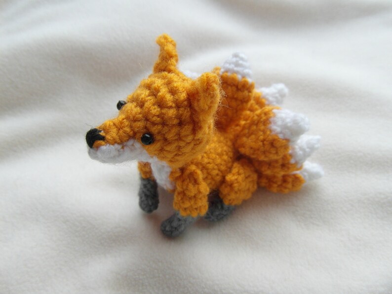 Kitsune, a Nine-tailed Fox - Crochet PDF PATTERN - Instructions - Etsy