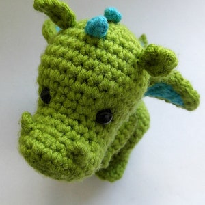 CROCHET PATTERN ONLY Puffy the Dragon - amigurumi pdf instructions
