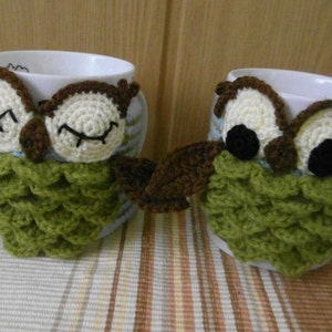 crochet PATTERN ONLY Owl mug cozy pattern PDF instructions image 3