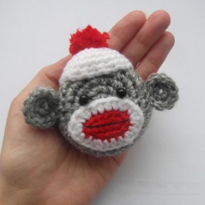 PATTERN ONLY - sock monkey tape measure cover pattern - PDF instructions