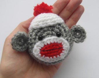 PATTERN ONLY - sock monkey tape measure cover pattern - PDF instructions