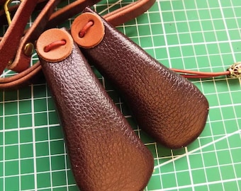Italian Leather Mini Pouch - Compact & Portable Drawstring Bag