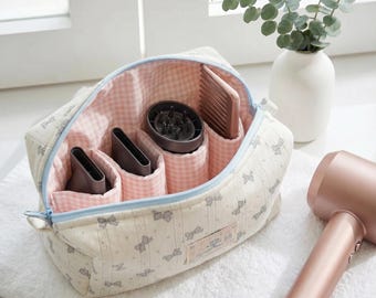 Dyson Airwrap Bag with Compartments BM-Style Knit Makeup & Travel Organizer