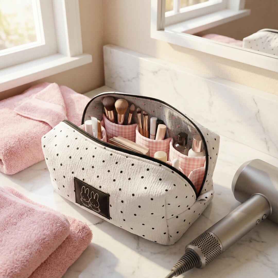 Dyson Airwrap Bag With Compartments Miffy Polka Dot Knit Storage