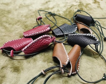 Handmade Leather Fishing Finger Guard – Surf Casting Protection