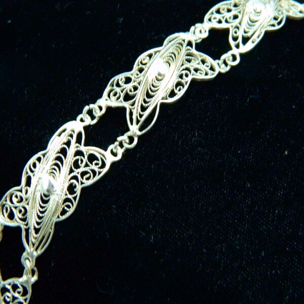 Filigree .925 solid sterling silver bracelet