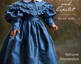 PDF Sewing Pattern 1830s Chemisette and Capelet for 18 inch dolls
