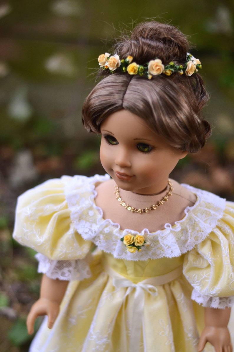 Patron de couture PDF Victoria 1830s Romantic Era Dress Robe de soirée pour poupées de 18 pouces telles que American Girl image 3