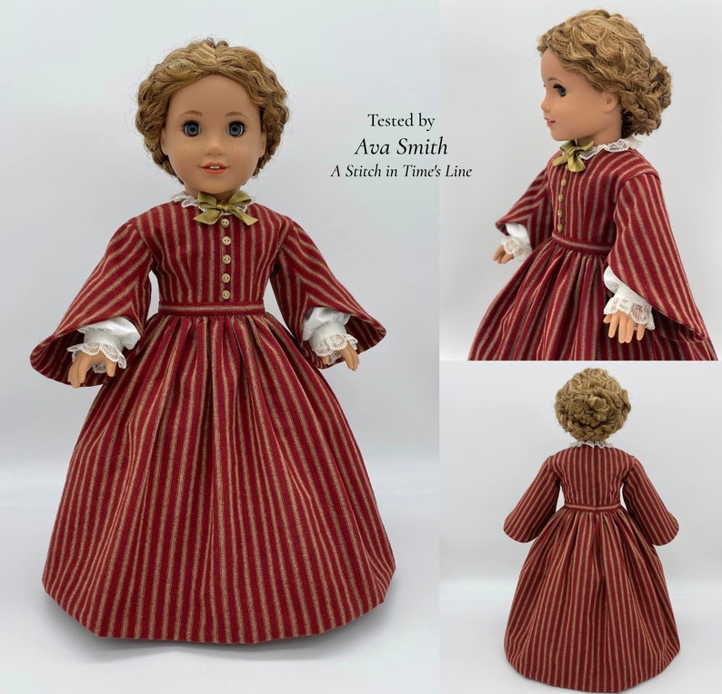 PDF Sewing Pattern Meg 1860 Day Dress for 18 inch dolls such as American Girl image 6