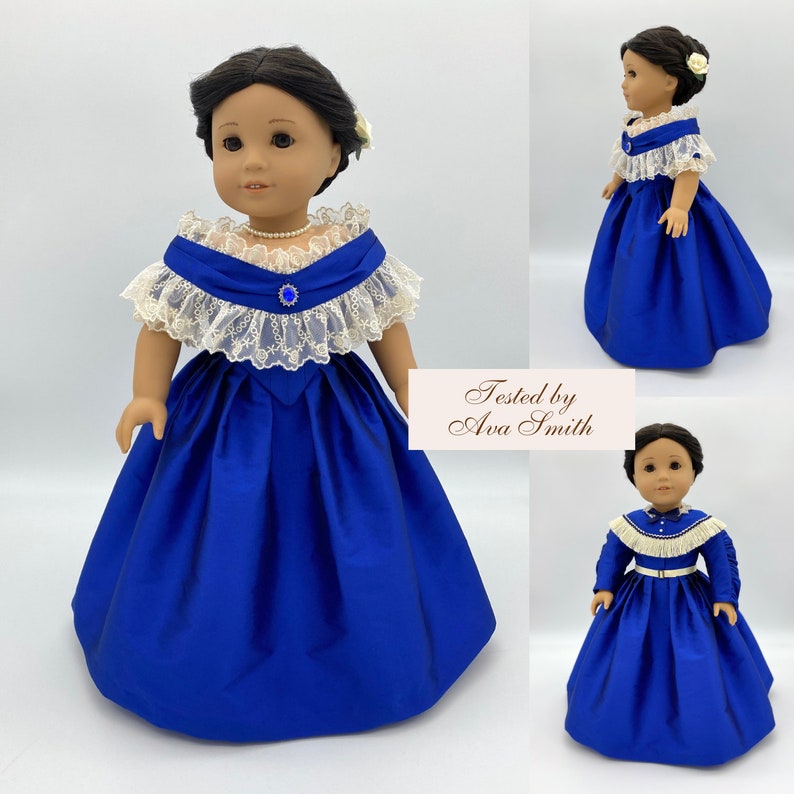 PDF Sewing Pattern Amy 1860s Ballgown for 18 inch dolls such as American Girl image 7