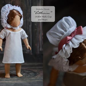 PDF Sewing Pattern Catherine 1830s Shift, Cap and Stays for 18 Inch ...