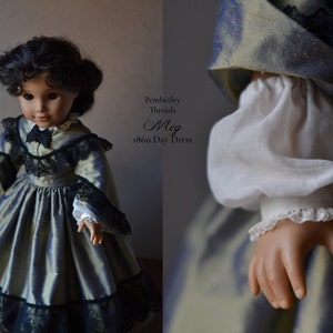 PDF Sewing Pattern Meg 1860 Day Dress for 18 inch dolls such as American Girl image 3