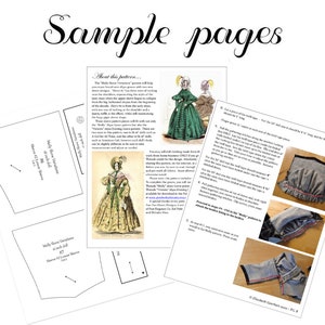 PDF Sewing Pattern Molly 1830s Gown Sleeve Variations for 18 inch and 16 inch doll American Girl A Girl for All Time image 5