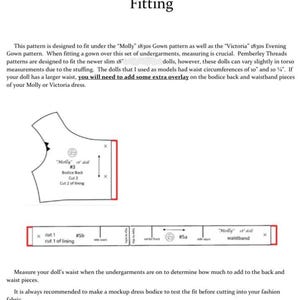 PDF Sewing Pattern Catherine 1830s Shift, Cap and Stays for 18 Inch ...