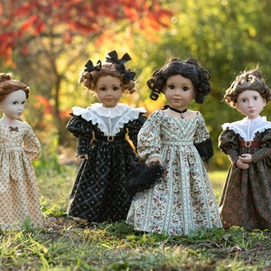 PDF Sewing Pattern Molly 1830s Gown Sleeve Variations for 18 inch and 16 inch doll American Girl A Girl for All Time image 4