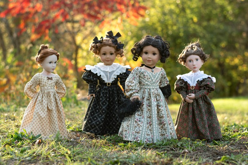 PDF Sewing Pattern Molly 1830s Gown Sleeve Variations for 18 inch and 16 inch doll American Girl A Girl for All Time image 4