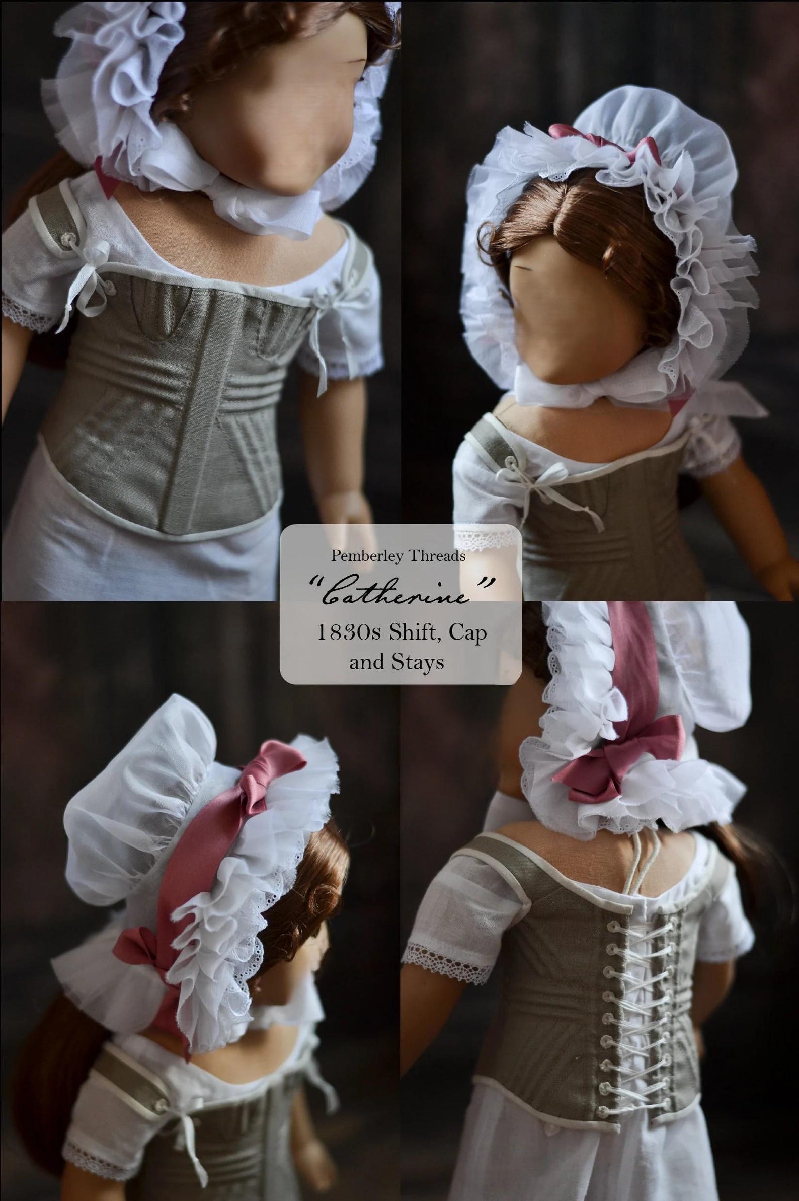 PDF Sewing Pattern Catherine 1830s Shift, Cap and Stays for 18 Inch ...