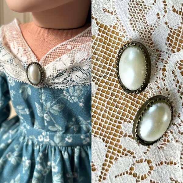 Doll Size Brooch Buttons - 2 count for 18 inch dolls