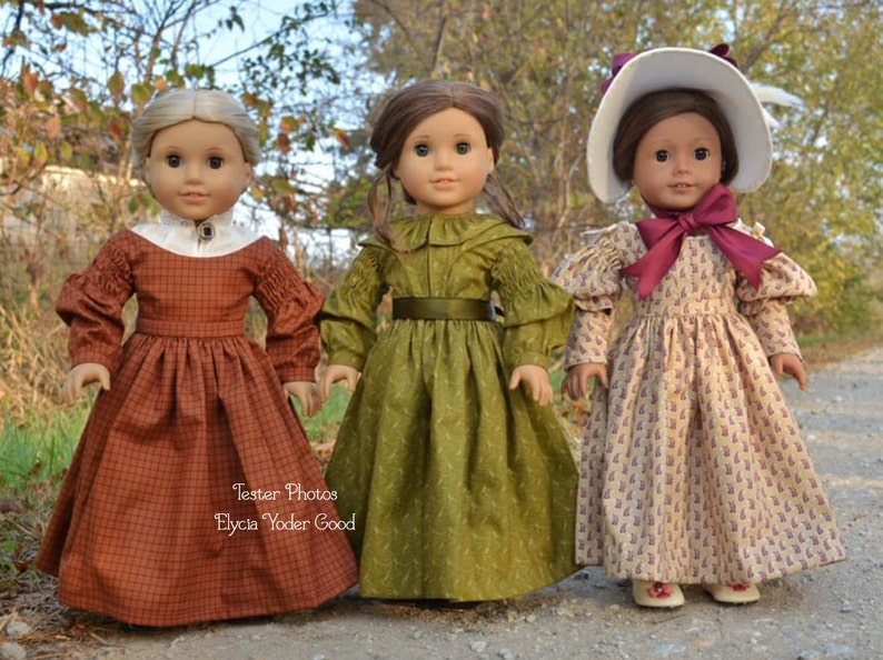 PDF Sewing Pattern Molly 1830s Gown Sleeve Variations for 18 inch and 16 inch doll American Girl A Girl for All Time image 7