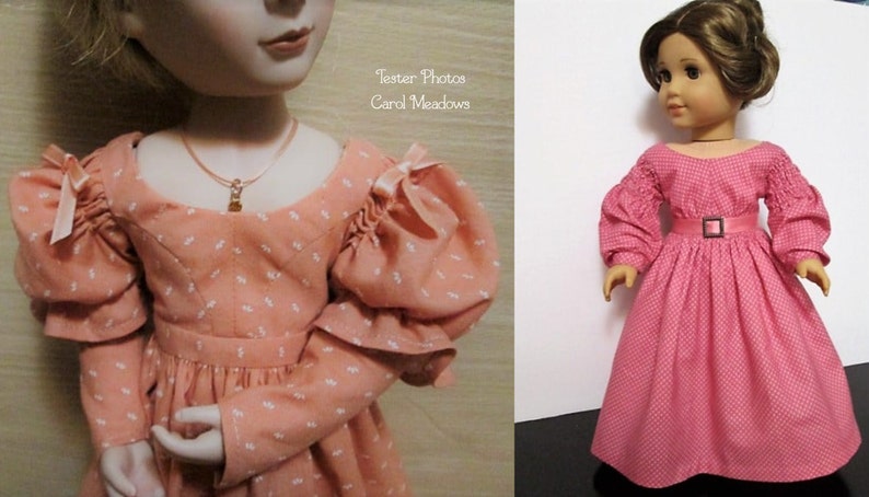PDF Sewing Pattern Molly 1830s Gown Sleeve Variations for 18 inch and 16 inch doll American Girl A Girl for All Time image 9