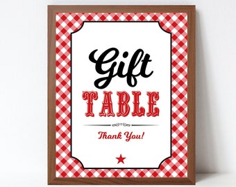 Bbq Gift Table Printable Sign, Baby Q Shower, Baby Q Gifts Sign, BBQ Baby Shower Sign, Printable Pdf File, INSTANT DOWNLOAD