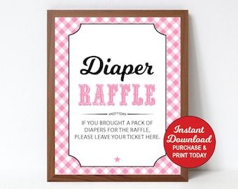 Pink Chalkboard BaByQ Diaper Raffle Tickets Baby Shower BBQ Printable Pink Chalkboard BaByQ Diaper Raffle Tickets Baby Shower BBQ Printable