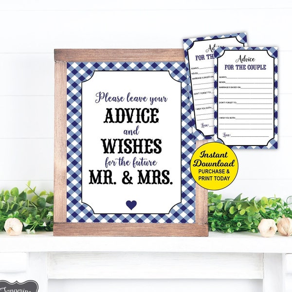 Advice and Wishes, I do BBQ Well Wishes, Navy Blue I Do BBQ Activity Printable, I Do BBQ Bridal Shower, Couples Engagement Party