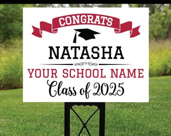 Graduation Yard Sign, Class of 2025 Graduation Lawn Sign, , Graduation Decoration, High School Graduation, College Graduation, Personalized