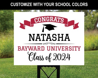 Graduation Yard Sign, Class of 2024 Graduation Lawn Sign, , Graduation Decoration, High School Graduation, College Graduation, Personalized