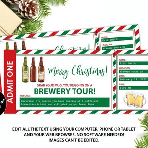 Brauerei Tour Geschenk, Bier Weihnachtsgeschenk, Bierverkostung, Mann Geschenk, Überraschungskarte Geschenk, Erlebnis Geschenk, Geschenkkarte, Weihnachtsgeschenk