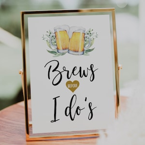 Placa de cervejas antes de eu dosar, placa de despedida de solteira com cerveja, noivado em cervejaria, chá de panela com tema de cerveja, canecas de cerveja para casamento em cervejaria Greenery 0026
