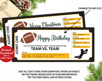 Fake Football Ticket - Etsy UK
