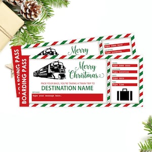 Printable Christmas Wrapping Paper Digital Download Train Image -   Norway