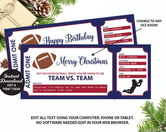 Fußball SpielKarte, Editierbares Fußball Geschenk, Weihnachtsgeschenk, Geburtstag Fußball Geschenk, Jeder Anlass Geschenk, Überraschungskarte