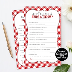 I Do BBQ Game, Engagement Party Game, How Well Do You Know The Bride & Groom Game, Bridal Shower Games, Backyard BBQ, Printable PDF Files