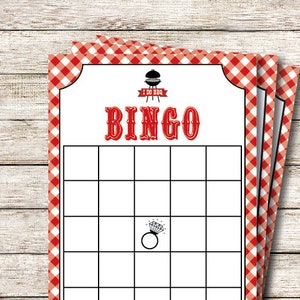 Bridal Bingo, I Do BBQ Bingo, Printable Bridal Shower Games, BBQ Shower Games, Instant Download PDF Files