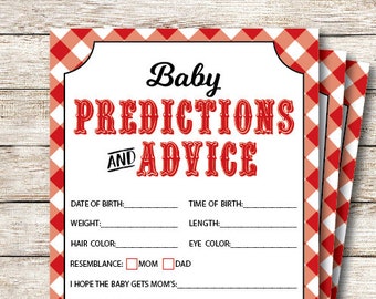 BBQ Baby Prediction Cards, BBQ Baby Shower Games, Baby Q Games, Printable PDF Files, Instant Download