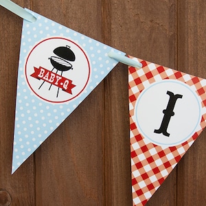 Baby Q Banner, BBQ Baby Shower Banner, It&#39;s A Boy Banner, Couples Baby Shower, Printable, INSTANT DOWNLOAD
