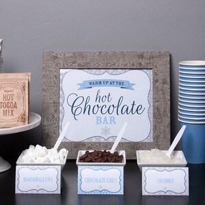 Hot Chocolate Bar Printable Kit - DIY Editable Printable Files - INSTANT DOWNLOAD